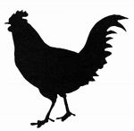 Large Steel Rooster Cockerel Weathervane or Sign Profile - Laser cut